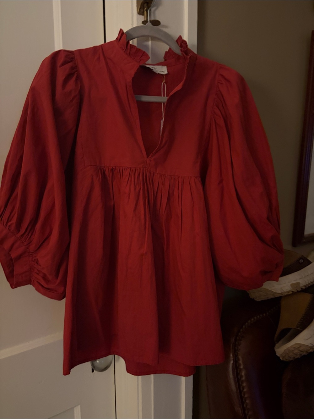 NEW with Tags NEVER A WALLFLOWER Highneck top in Red Size XL